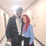 Donna and Claire with Theo Haywood